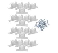 NOLITOY Juego de 30 Clips para Frentes de Cajones Falsos de Plástico Blanco con Tornillos Pestillos de Empuje para Gabinetes Cierres Seguros para Puertas de Armarios y Muebles