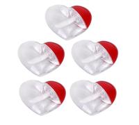NOLITOY Juego de 5 Tubos de Brillo Labial Vacíos Diseño en Forma de Corazón, Plástico Resistente y Fácil de Rellenar, Adecuado para Viajes y Uso en Casa