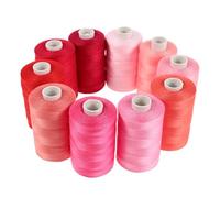 NOLITOY Juego de Hilos de Poliéster para Máquina y Mano 10 Colores Variados 1000 Yardas Kit de Costura Portátil para Principiantes Suministros para Acolchado y Reparación de Prendas