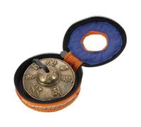 NOLITOY Juego De Platillos De Cobre Tingsha Para Meditación y Yoga, Instrumento De Percusión Manual De Nepal, Ligero y Compacto, Sonido Prolongado Para Prácticas Espirituales y Relajación