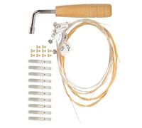 NOLITOY Juego Profesional de Cuerdas de Lira Clavijas de Afinación Resistentes y Llave de Cuerda para Arpa, Material de Cobre y Metal, 1 Set para Tonos Extraordinarios