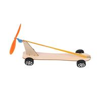 NOLITOY Juguete de Coche Eólico para Niños Coche de Madera Motor Eólico Juguete Educativo Kit de Experimentos Científicos para Aprendizaje 1