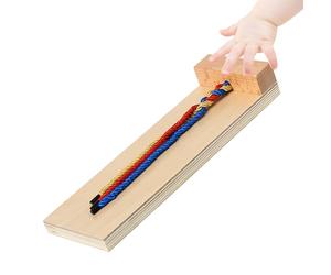 NOLITOY Juguete Educativo para Trenzar el Cabello de Madera, Herramienta Motriz Fina Edad Preescolar, Práctica de Peinado Infantil Segura y Didáctica para Desarrollo Temprano