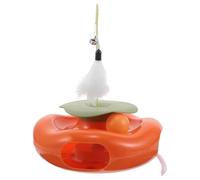 NOLITOY Juguete Interactivo Giratorio para Gatos con Mecanismo Inteligente y Plumas para Estimular el Ejercicio y Desarrollo Mental de Gatitos sin Batería Diseño Resistente para