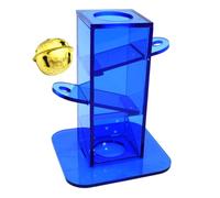 NOLITOY Juguete Interactivo para Loros Azul con Campana Entrenamiento de Inteligencia y Búsqueda de Comida Adecuado para Periquitos y Aves Pequeñas Estimulante para Jaula y Desarrollo