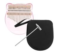 NOLITOY Kalimba Acrílico Transparente Tonos Portátil Piano de Dedo para Principiantes Instrumento Pulgar con Diseño Ergonómico y Tono Preciso Incluye Estuche Protector
