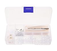 NOLITOY Kit de Reparación de Almohadillas Nasales para Gafas Cámara de Aire Antideslizante, Silicona, 30 Pares Tamaño 4, Incluye Tornillos y Paño de Limpieza para Repuestos de Gafas