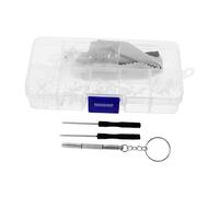 NOLITOY Kit de Reparación de Gafas con Destornillador Precisión Almohadillas Nasales y Pinzas Incluye Tornillos y Toalla para Limpieza Adecuado para Gafas