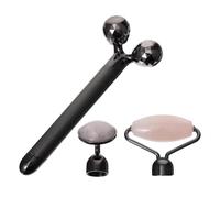 NOLITOY Kit de Rodillos Faciales Rodillo de Jade y Masajeador Eléctrico para Rostro y Cuello, Diseñado para Mejorar la Elasticidad y Reducir Líneas de Expresión