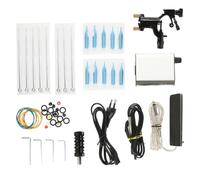 NOLITOY Kit De Tatuaje Profesional Giratorio Motor De Tatuaje Completo Mini De Acero Inoxidable Plateado 1 Set Para Aprendiz Voltaje Ac220 Portátil y Estable y Duraderos