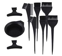 NOLITOY Kit de Tinte Cabello y Superficie Lisa de 9 Piezas Fácil de Limpiar Pinceles, Cuenco y Pinzas de Plástico para Uso en Salón Casa