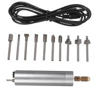 NOLITOY Kit Mini Taladro Eléctrico USB Recargable Bajo Ligero Portátil con Brocas Intercambiables para Bricolaje y Uso Multifuncional