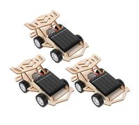 NOLITOY Kit Solar de 3 Coches Motorizados para Juguete Educativo Stem Motor Eléctrico Ensamblaje de Coche Robótico de Energía Solar para Experimentos Científicos Escolares Proyecto de