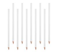 NOLITOY Lápices para Marcar Tela Solubles en Agua y Lavables Blancos de Madera, Pack de 10 Piezas para Costura, Manualidades y Aplicaciones Prácticas