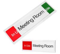 NOLITOY Letrero Deslizante de Acrílico para Puerta de Oficina Indicador de Estado Vacante y Ocupado Señal para Sala de Reuniones Fácil Instalación sin Herramientas Color Brillante