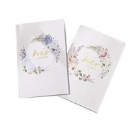 NOLITOY Libros de Votos Matrimoniales para Boda en Papel, 2 Piezas Diseño Delicado y Colores Variados Día Boda y Recuerdos Obsequios