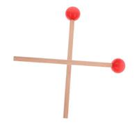 NOLITOY Mazos de Marimba Rojos 2 Piezas para Xilófono y Percusión, Baquetas Reutilizables de Lengua Superficie Lisa, Accesorios para Instrumentos Musicales Profesionales y Principiantes