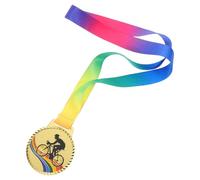 NOLITOY Medalla de Competición para Ciclismo de Aleación de Zinc Resistente Premio Deportivo de Oro Colgador Incluido Medalla de Evento Ciclista para Carreras y Actividades al Aire