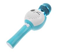 NOLITOY Micrófono Infantil Inalámbrico con Juguete de Canto para Máquina de Karaoke Portátil con Luz LED y Función de Entrenamiento para Hablar y Cantar Azul