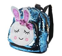 NOLITOY Mochila Infantil Lentejuelas y Diseño De Conejo para Mochila Escolar Casual Niñas De Moda Brillo para Actividades Diarias