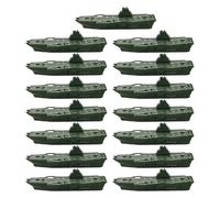 NOLITOY Modelo de Portaaviones de Plástico Miniatura 16.5 Cm, Juego de 15 Unidades para Escritorio y Exhibición, Barco de Guerra Naval Resistente Coleccionistas