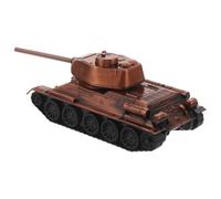 NOLITOY Modelo de Tanque Militar Coleccionable de Metal en Miniatura Color Rojo Cobre Antiguo Adorno para Escritorio y Vitrina Decoración Realista para Oficina y Hogar Figura a Escala