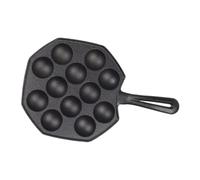 NOLITOY Molde de Hierro Fundido para Cocinar 12 Orificios Sartén Multiusos para Albóndigas y Caracoles sin Recubrimiento Antiadherente Resistente y Apto para Cocina Diaria