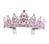 NOLITOY nupcial tocados de novia tiaras de novia novia cumpleaños coronas para novias diadema turbante tiara de perlas tiara nupcial de la boda tiara de novia aleación