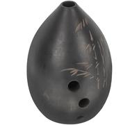 NOLITOY Ocarina de 8 Agujeros de Cerámica Negra para Principiantes Instrumento Musical Étnico Portátil Flauta Ocarina Clásica para Aprendizaje y Práctica Adecuado Músicos