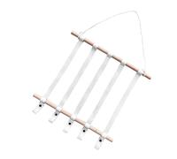 NOLITOY Organizador Colgante de Pared Almacenamiento Práctico para Accesorios del Cabello Fácil de Usar de Madera y Tela Adecuado para Estudio y Oficina para Pinzas y Cintas