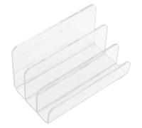 NOLITOY Organizador de Correo Acrílico Transparente de 3 Compartimentos Soporte Vertical para Cartas y Archivos Expositor de Sobres para Escritorio Oficina Escuela y Hogar