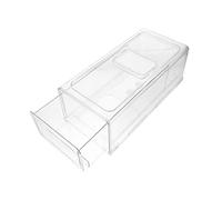 NOLITOY Organizador de Frigorífico con Cajón Extraíble Caja Apilable para Almacenamiento de Alimentos Resistente y Antideslizante Mediano Transparente para Congelador y Nevera