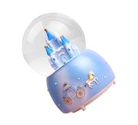 NOLITOY Ornamento Musical Bola Cristal de Castillo Romántico con Luces LED Decoración de Escritorio Ligera y Compacta para Festival sin Batería Diseño Princesa Encantada