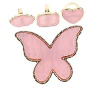 NOLITOY Paleta de Manicura en Forma de Anillo 4 Piezas Tamaño Pequeño Color Rosa Mezcla Esmaltes Nail Art para Mujeres Decoración Uñas Portátil