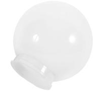 NOLITOY Pantalla de Lámpara Globo Acrílico Leche Blanca Cubierta para Luz Exterior Poste Patio Lámpara Recambio Fácil Instalación