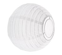 NOLITOY Pantalla Redonda de Tela Plegable para Lámpara Colgante Farol Decorativo Blanco Estructura de Alambre Cubierta para Farol Navideño y Decoración de Interiores Iluminación Suave