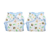 NOLITOY Pantalones de Pañal Lavables de Algodón Transpirable para Ñiño 0-2 Años, Unisex, Estampado de León y Cocodrilo, Entrenamiento para Ir al Baño, 2 Piezas