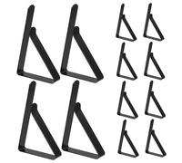 NOLITOY Para Manteles De Acero Inoxidable 12 Unidades para Exterior y Picnic, Clips Negros De Antideslizante 7,5x4,5x1,2 Cm, Accesorio Resistente Al Viento para Mesas De Comedor y Fiestas