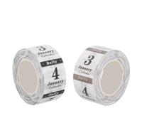 NOLITOY Pegatinas de Fecha para Planificadores 365 Días en Papel Washi Negro y Blanco 2 Rollos Decorativos Mate para Calendario de Escritorio y Agenda Etiquetas Numéricas Adhesivas para