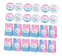 NOLITOY Pegatinas Decorativas Para Sellar Fiestas 18 Stickers 12 Bolsas De Papel Diseño Especial