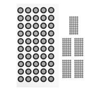 NOLITOY Pegatinas Reflectantes para Escáner 3D, Puntos de Posicionamiento de Película Reflectante de 0,15 Mm de Grosor, Diámetro Interior 6 Mm y Exterior 10 Mm, 6 Hojas para Referencia