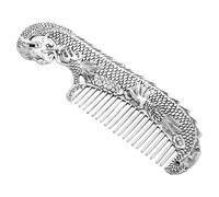 NOLITOY Peine De Aleación Dragón Tallado Mano Accesorio Vintage Para De Cabello y Masaje Escalpino Peine Decorativo Para Especiales