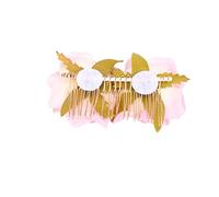 NOLITOY Peine de Pelo de Rosa Peineta de Diseño de Flores Dobles Adorno Pelo de Rosas Tocado de Fiesta para Mujeres Niñas y Novias Peineta de Boda de Novia Pasador para Gitana