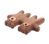 NOLITOY Peine Masajeador de Madera de Nogal Negro para Cuero Cabelludo Dientes Anchos Herramienta Multiusos para Masaje de Cabeza y Cuello Exfoliante Corporal Natural Cuidado del