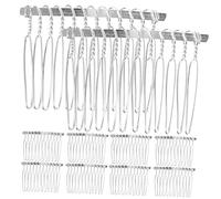 NOLITOY Peineta Nupcial De Metal 20 Unidades Accesorio Para Pelo De Novia y Dama De Honor