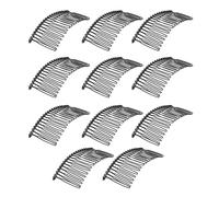 NOLITOY Peineta Vintage Cabello Negro 10 Piezas 20 Dientes De Hierro Trenzado Para Mujer Acessórios De Peinar Cabello