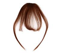 NOLITOY Peluca De Cabello Real Clip Flequillo Postizo Natural Extensiones De Cabello Para Niña Pelo Suave y Natural Para Eventos Casuales o Formales