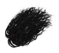 NOLITOY Peluca Rizada De Longitud Media Con Flequillo Postizo Natural Para Mujeres Mayores Para Fiestas y Uso Diario