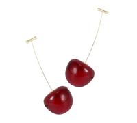 NOLITOY Pendientes Colgantes de Cereza Rojos de Moda para Mujer Aretes Delicados y Adorables Joyería de Oreja Ligera para Fiestas y Uso Diario