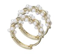 NOLITOY Pendientes de Aro Perlas Pequeños, Pendientes de Perla y Oro, Joyería de Mujer, Diseño Irregular de Enredaderas, Color Dorado, para Uso Casual y Formal,